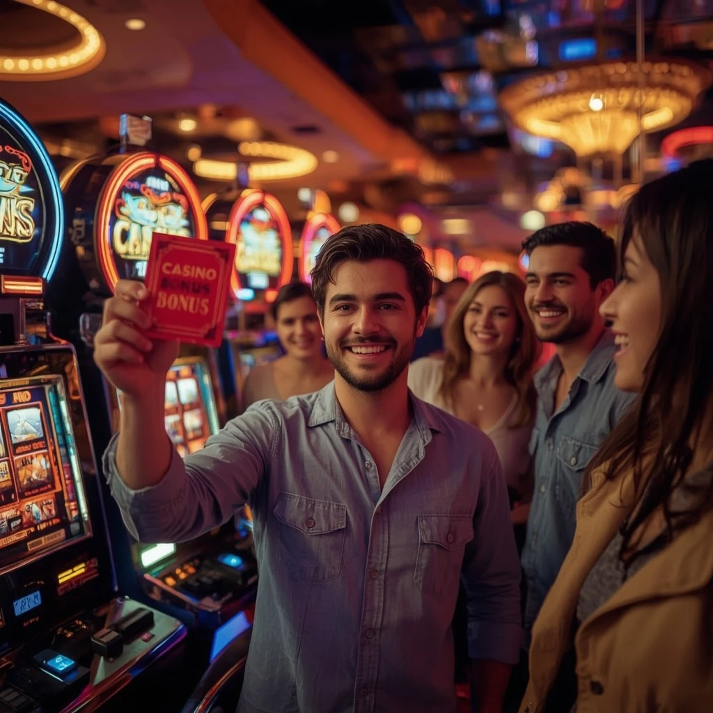 una persona con un bonus del casinò SlotsPalace Casino